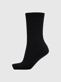 GERIPPTE BASIC SOCKEN, Black, highres