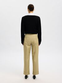 100% MERINO V-NECK JUMPER, Black, highres