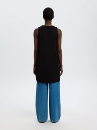 MINI ROBE SANS MANCHES, Black, highres