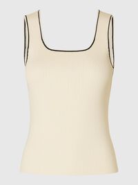 SLEEVELESS KNITTED TOP, Snow White, highres