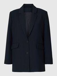 VISCOSE MÉLANGÉE BLAZER SURDIMENSIONNÉ, Dark Sapphire, highres