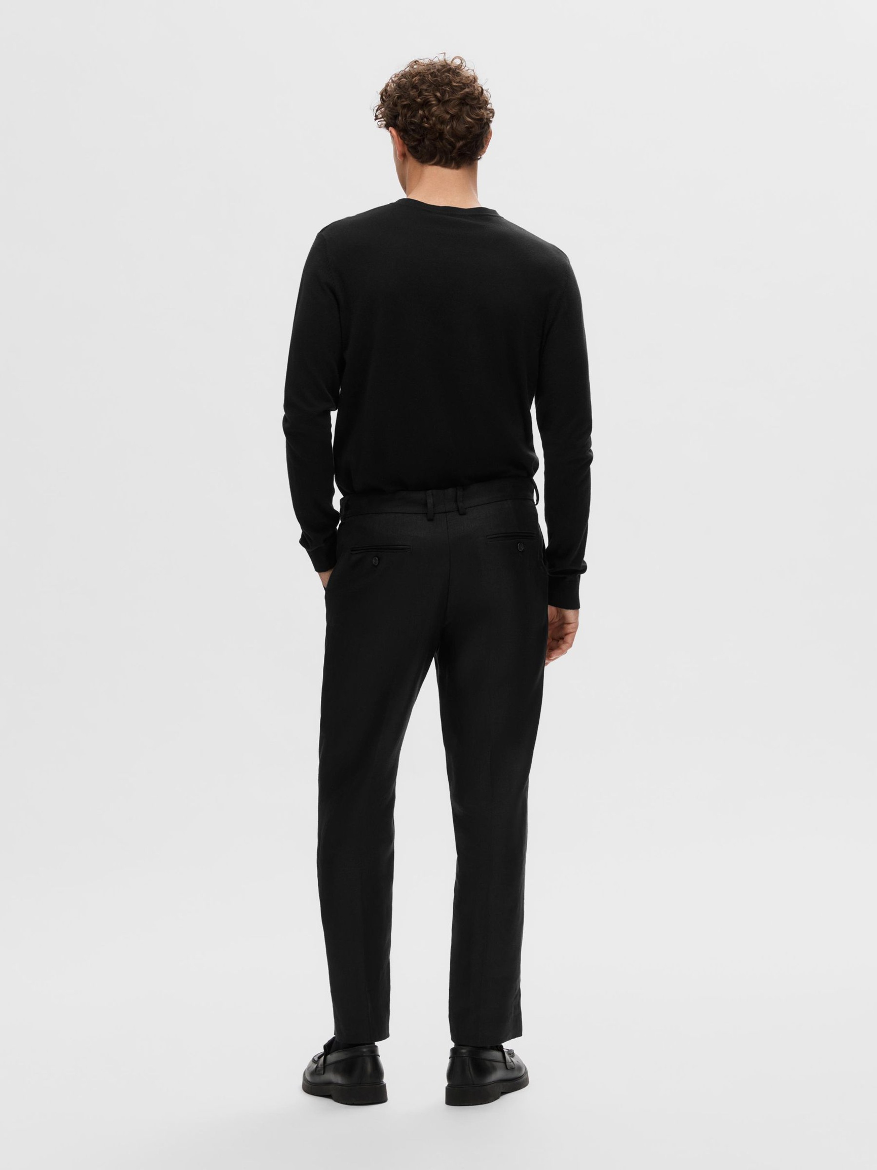 100% HEMP TROUSERS, Black, highres