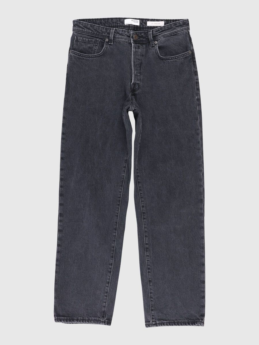 Selected 220 LOOSE FIT JEANS, Black Denim, highres - 80000227_BlackDenim_001.jpg