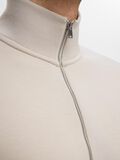 Selected VISCOSEMIX HALVE RITS SWEATSHIRT, Pure Cashmere, highres - 16094477_PureCashmere_006.jpg