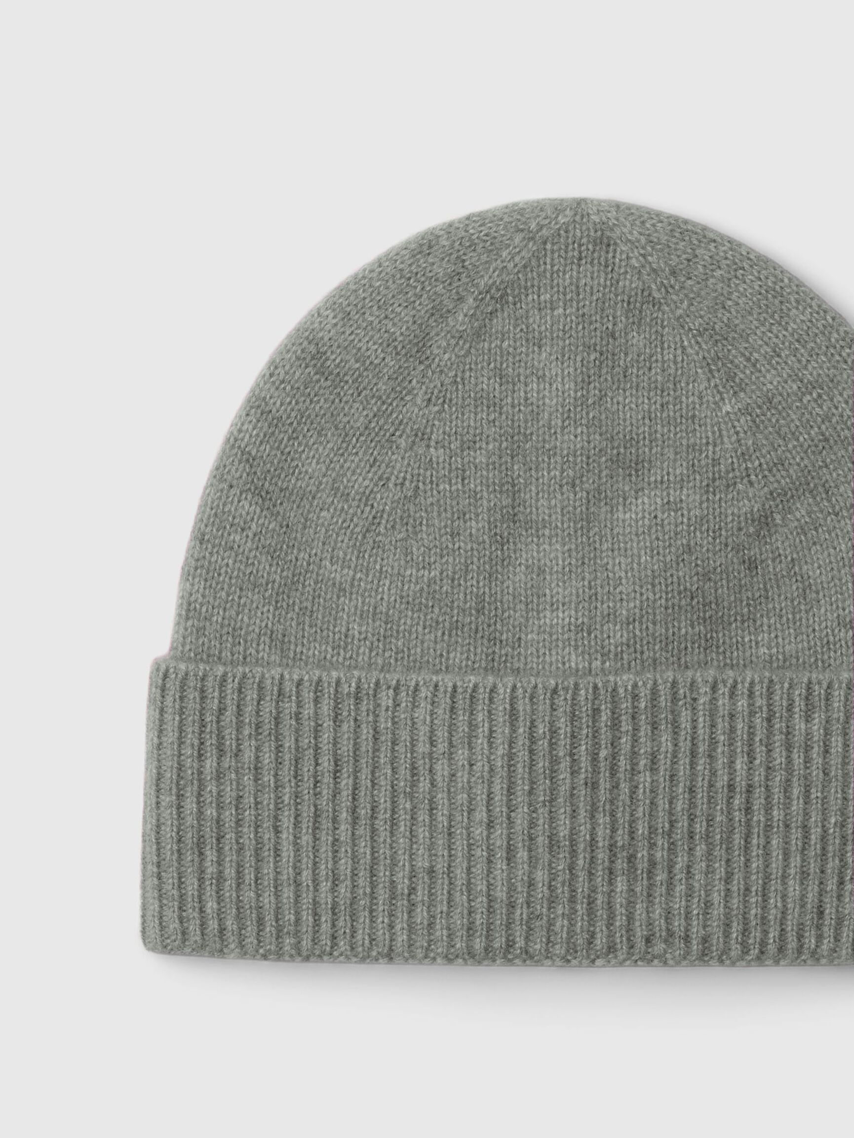 CASHMERE BEANIE, Light Grey Melange, highres
