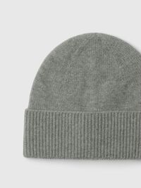 CASHMERE BEANIE, Light Grey Melange, highres