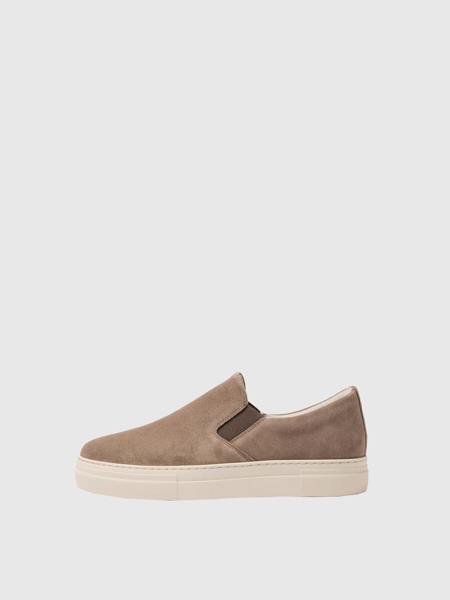 Selected SUEDE TRAINERS, Greige, highres - 16072983_Greige_001.jpg