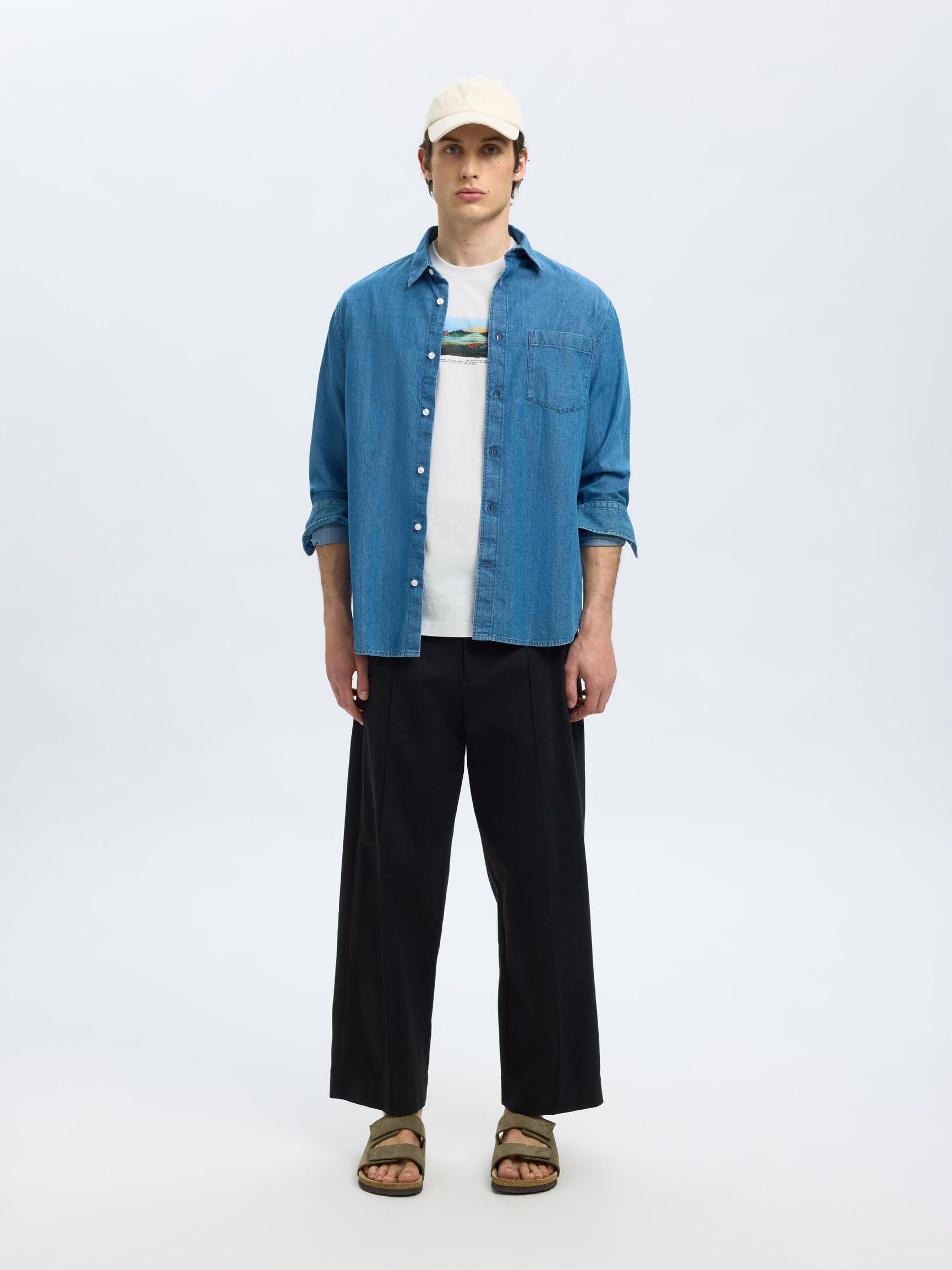 PRINT T-SHIRT MIT RUNDHALSAUSSCHNITT, Bright White, highres