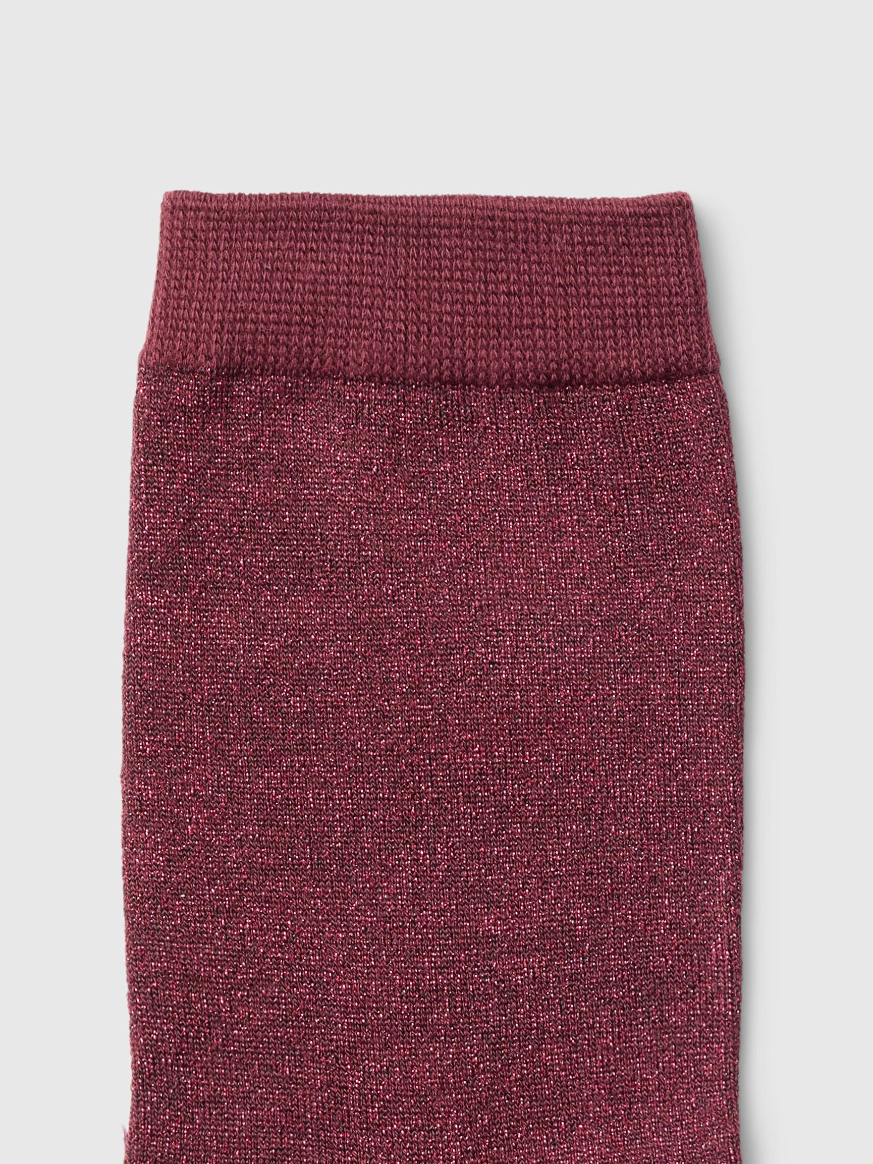GLITZER GESTRICKTE SOCKEN, Tawny Port, highres