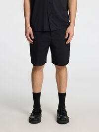 REGULAR FIT CHINO SHORT, Black, highres
