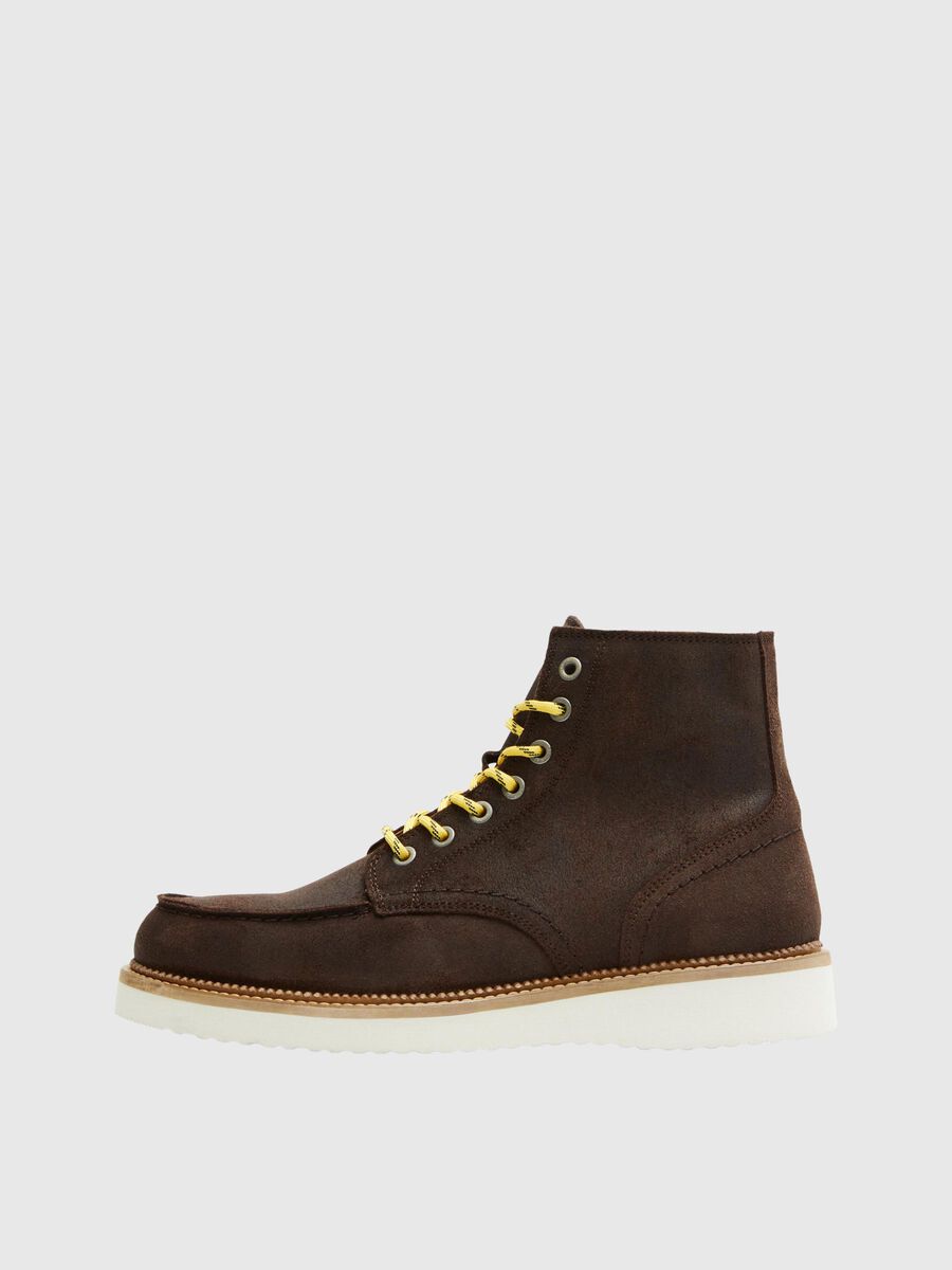 Selected SUEDE MOC-TOE SHOES, Demitasse, highres - 16078799_Demitasse_001.jpg