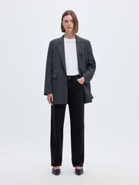 MID WAIST STRAIGHT FIT JEANS, Black Denim, highres