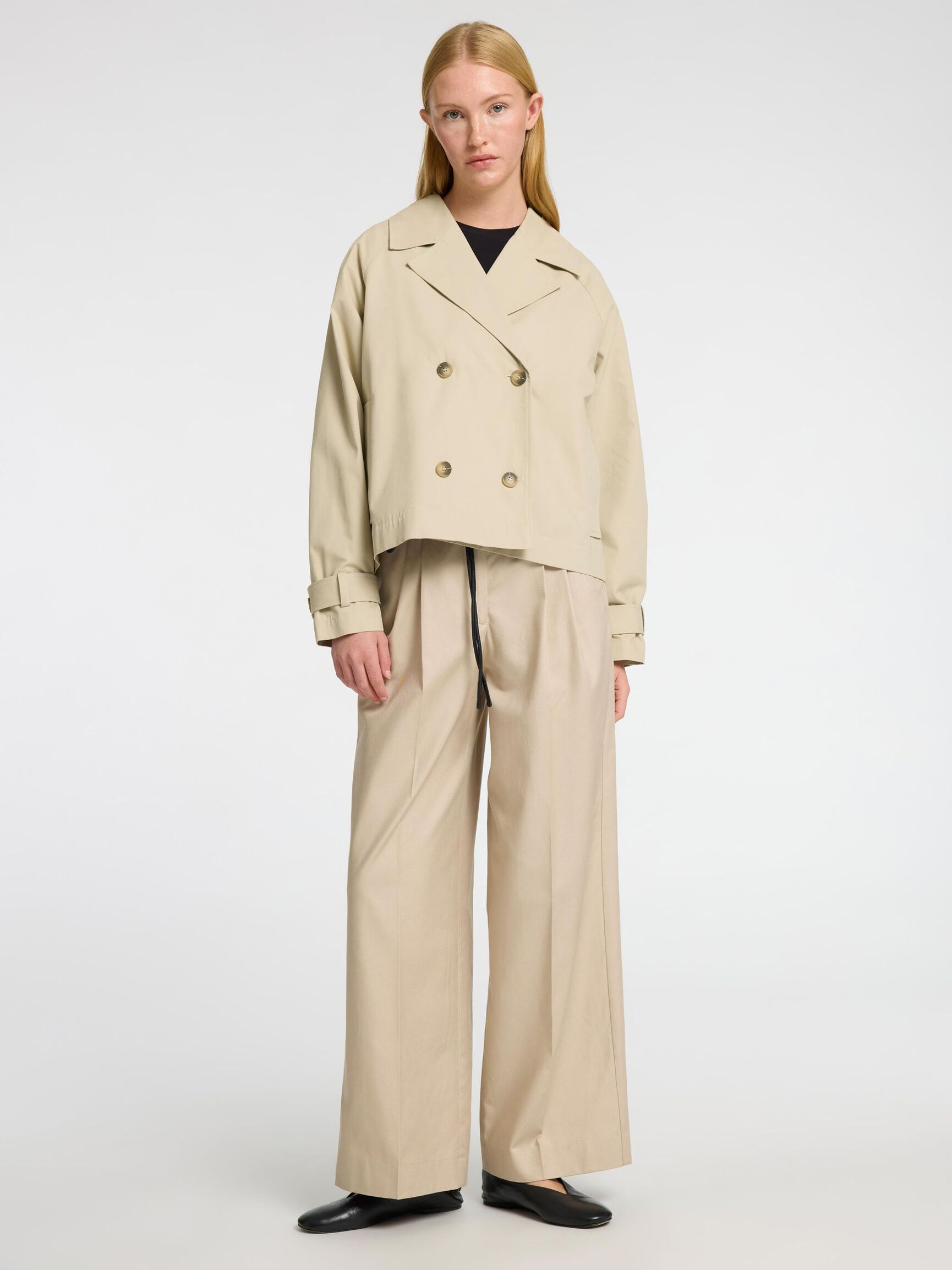 SHORT TRENCHCOAT, Island Fossil, highres