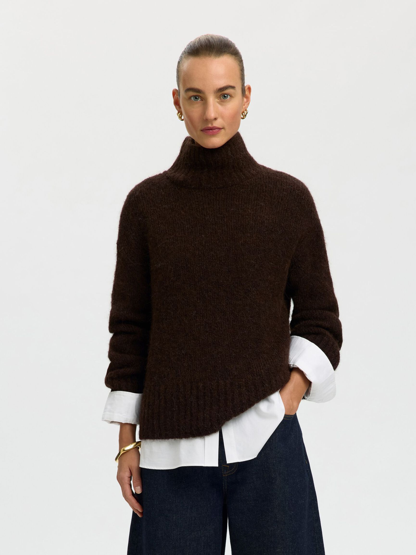WOOL BLEND HIGH-NECK JUMPER, Delicioso, highres