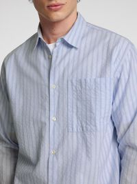 TEJIDO MIL RAYAS CAMISA DE MANGA LARGA, Cashmere Blue, highres