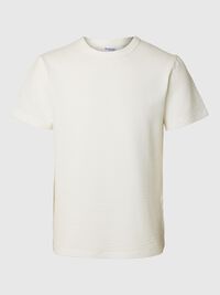 SEERSUCKER T-SHIRT, Egret, highres