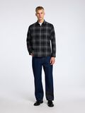 Selected LANGE MOUWEN FLANELLEN SHIRT, Black, highres - 16095733_Black_1143968_005.jpg