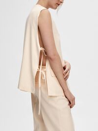 LONG OVERSIZED WAISTCOAT, Birch, highres