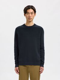 RONDE HALS SWEATER, Sky Captain, highres
