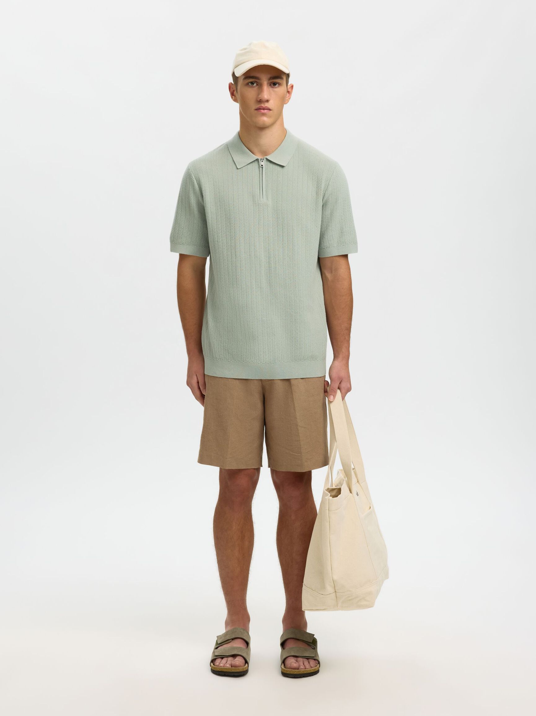 À FERMETURE ÉCLAIR POLO, Aqua Gray, highres