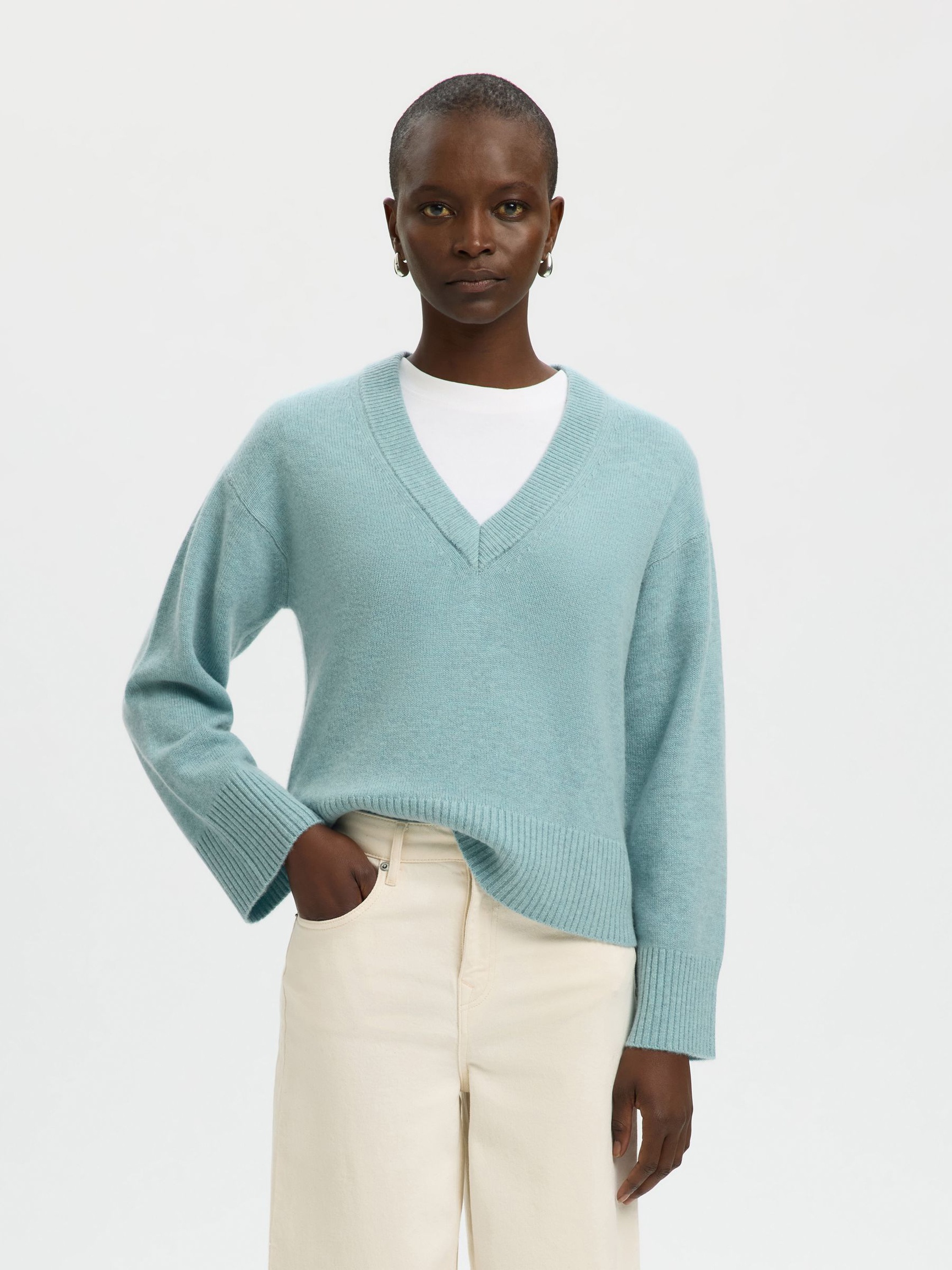 PULLOVER A MAGLIA, Blue Glow, highres