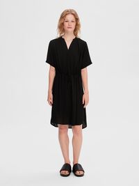 SHORT-SLEEVED SHIRT DRESS, Black, highres