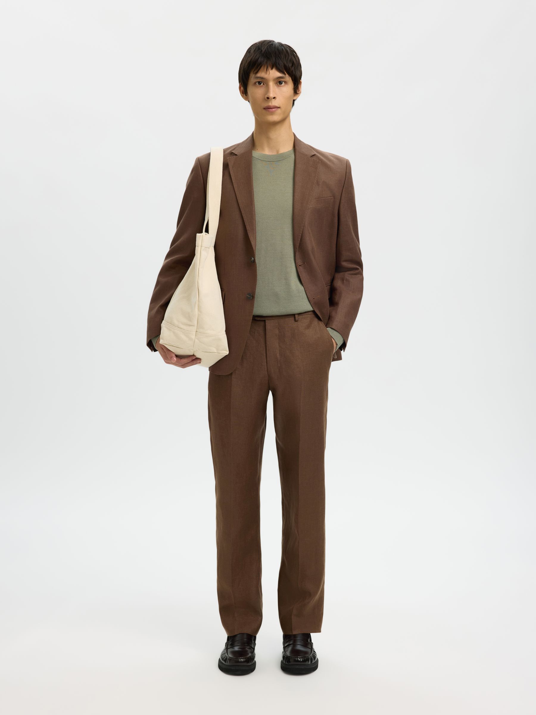 REGULAR FIT LINEN TROUSERS, Delicioso, highres
