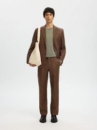 REGULAR FIT LINEN TROUSERS, Delicioso, highres