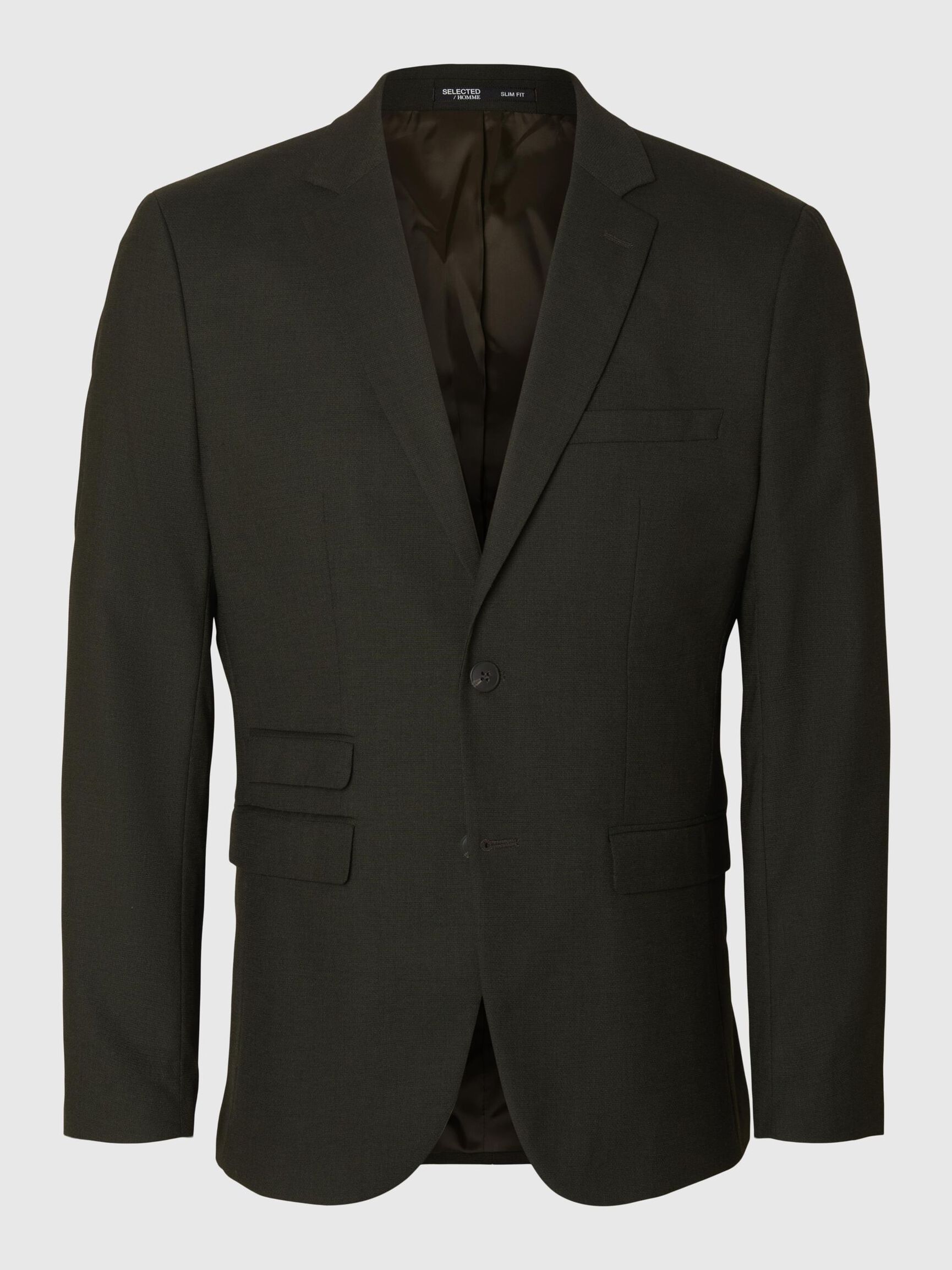 GEWEVEN WOLMIX BLAZER, Dark Green, highres