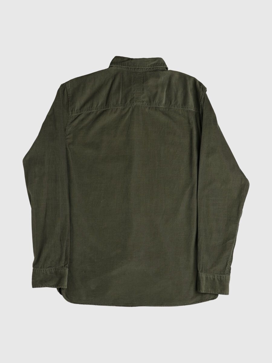 Selected COUPE DROITE VELOURS CÔTELÉ - CHEMISE, Deep Forest, highres - 80000107_DeepForest_002.jpg