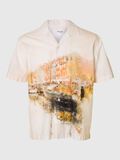 Selected PRINTED SHORT SLEEVED SHIRT, Apricot, highres - 16097688_Apricot_1184143_001.jpg