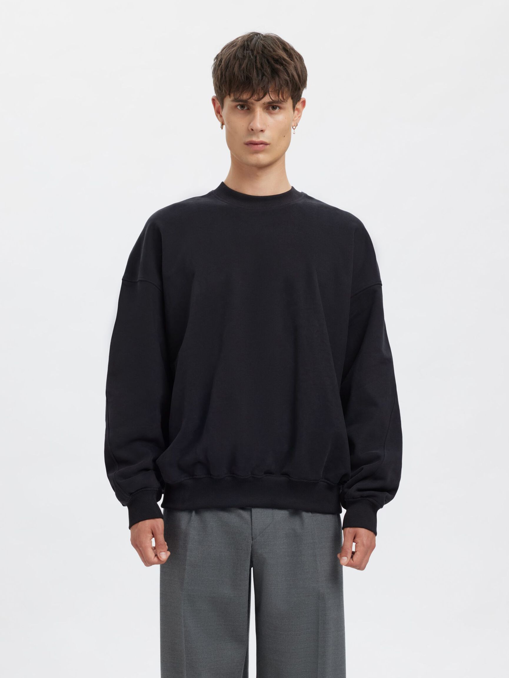 RELAXED FIT SWEATSHIRT, Dark Navy, highres