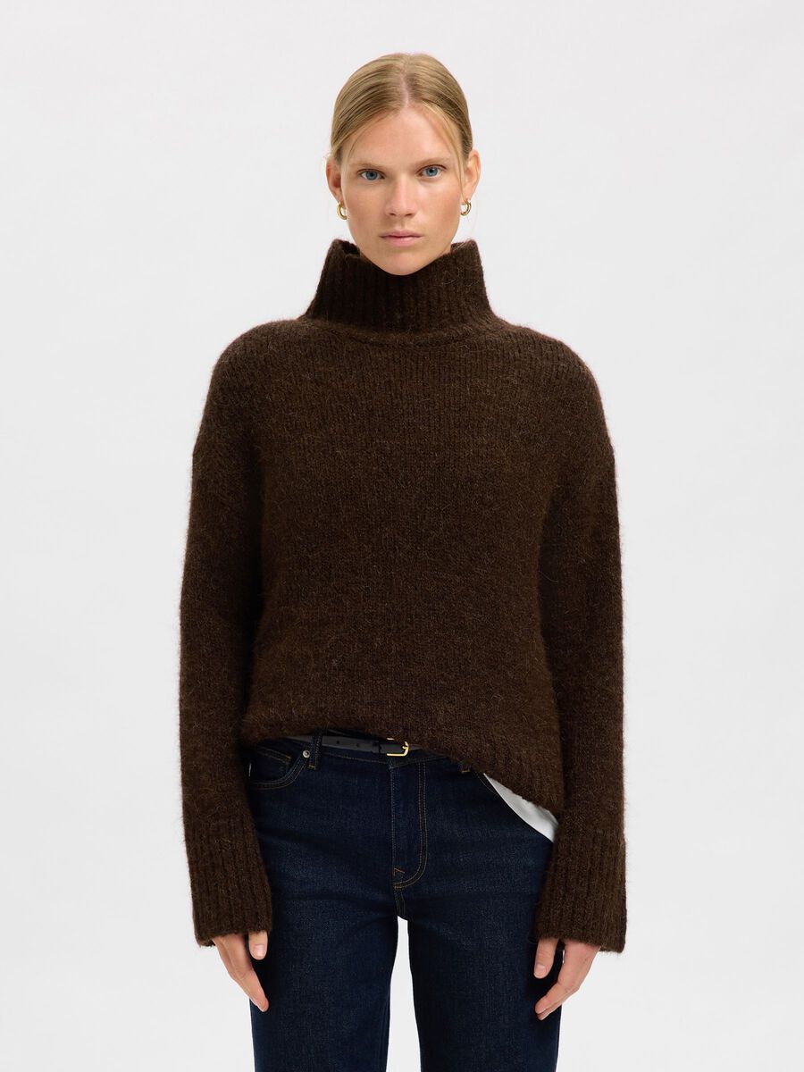 Product tile image - WOOL BLEND HIGH-NECK JUMPER, Delicioso | 16091863_Delicioso_1073380