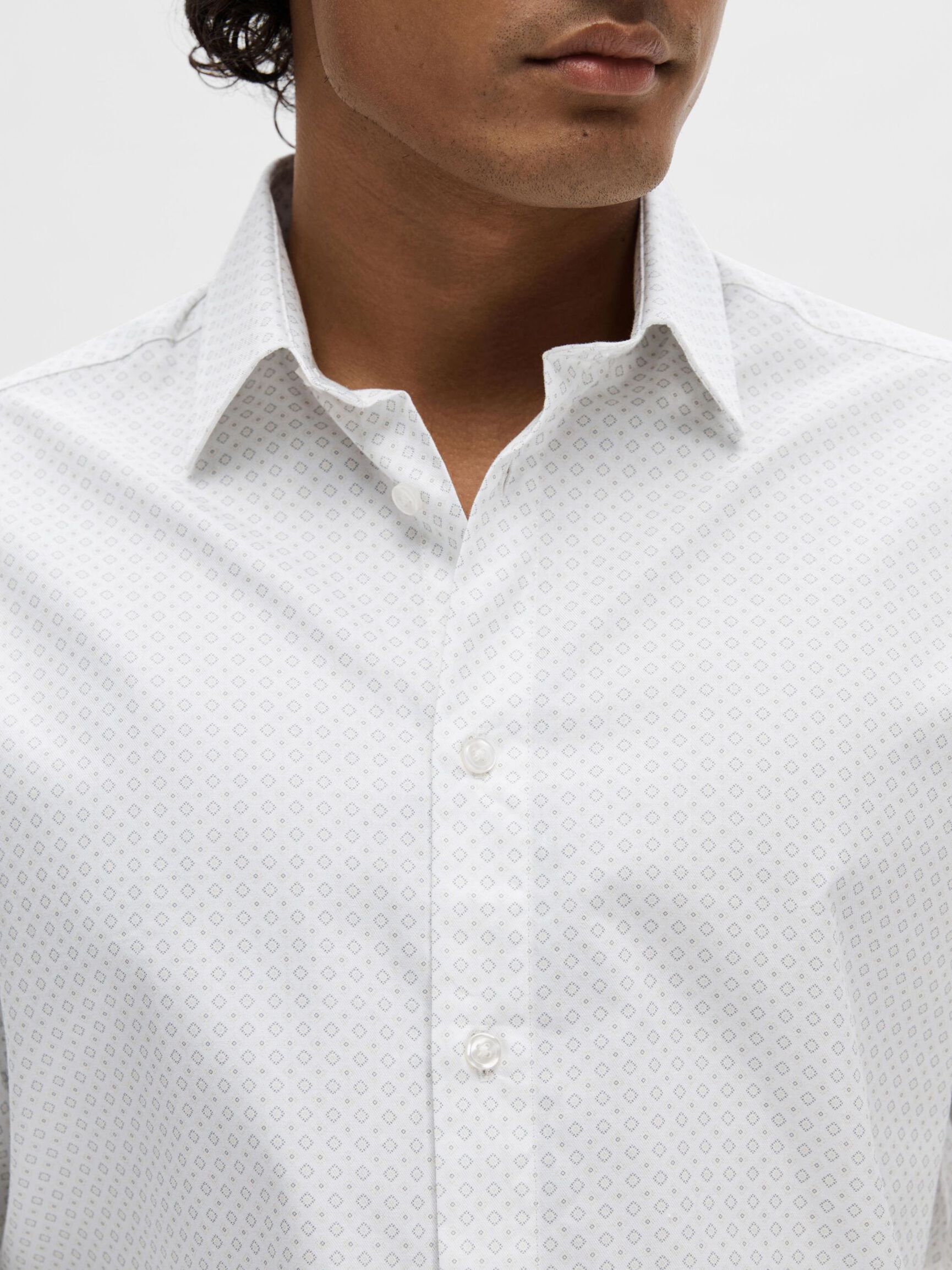 PRINTED SHIRT, White, highres