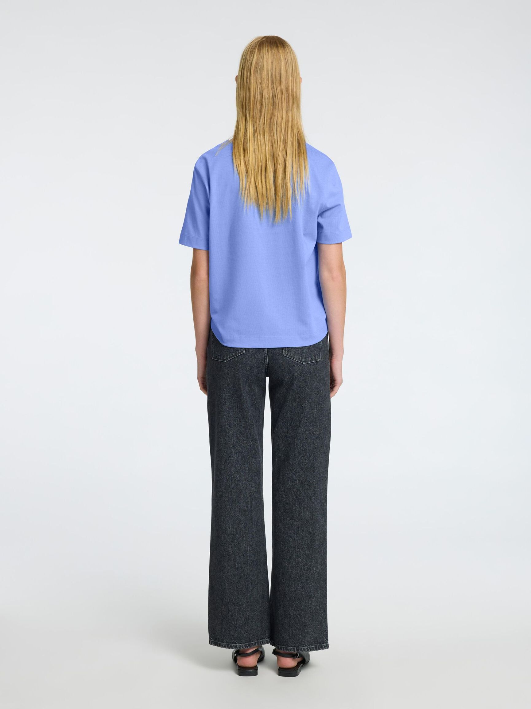 BOXY T-SHIRT, Cornflower Blue, highres