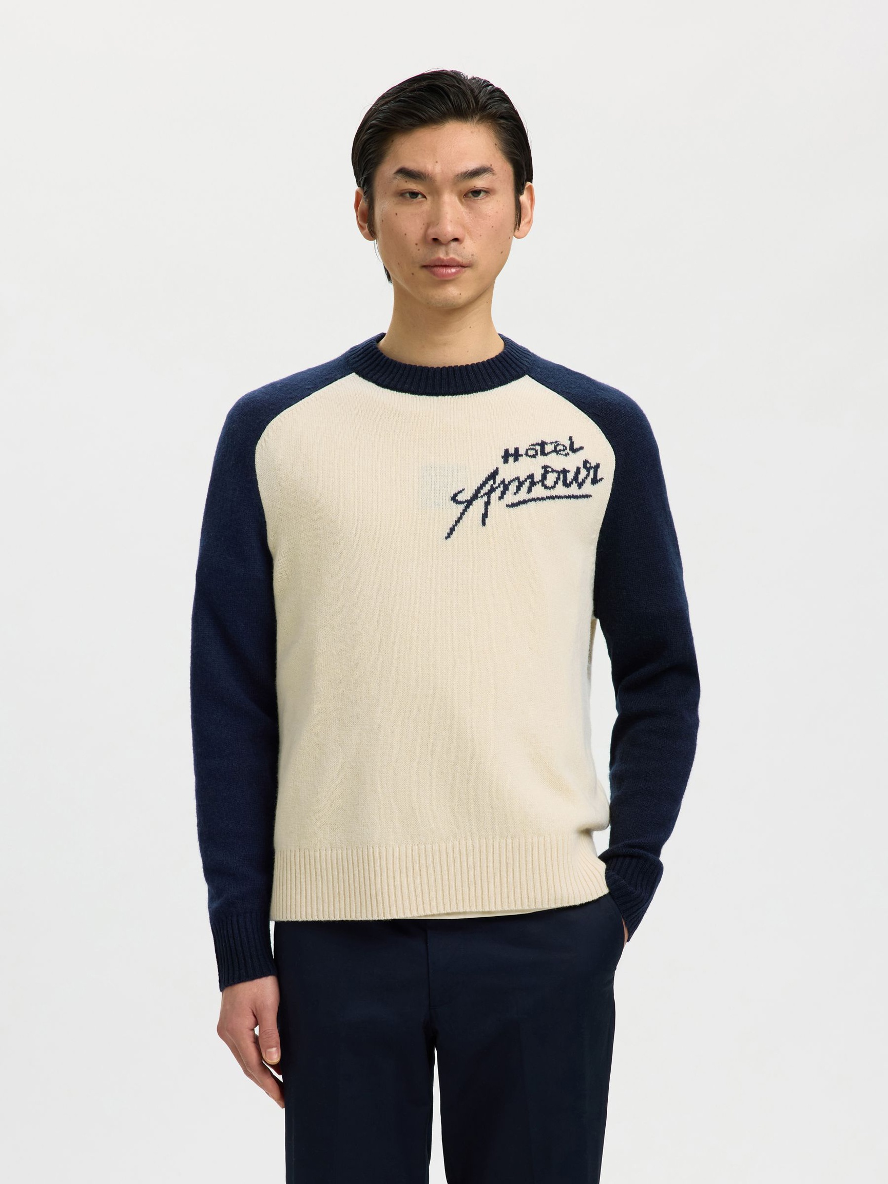 RELAXED FIT KNITTED JUMPER, Sky Captain, highres