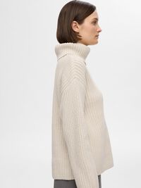 OVERSIZE GROBSTRICKPULLOVER, Birch, highres