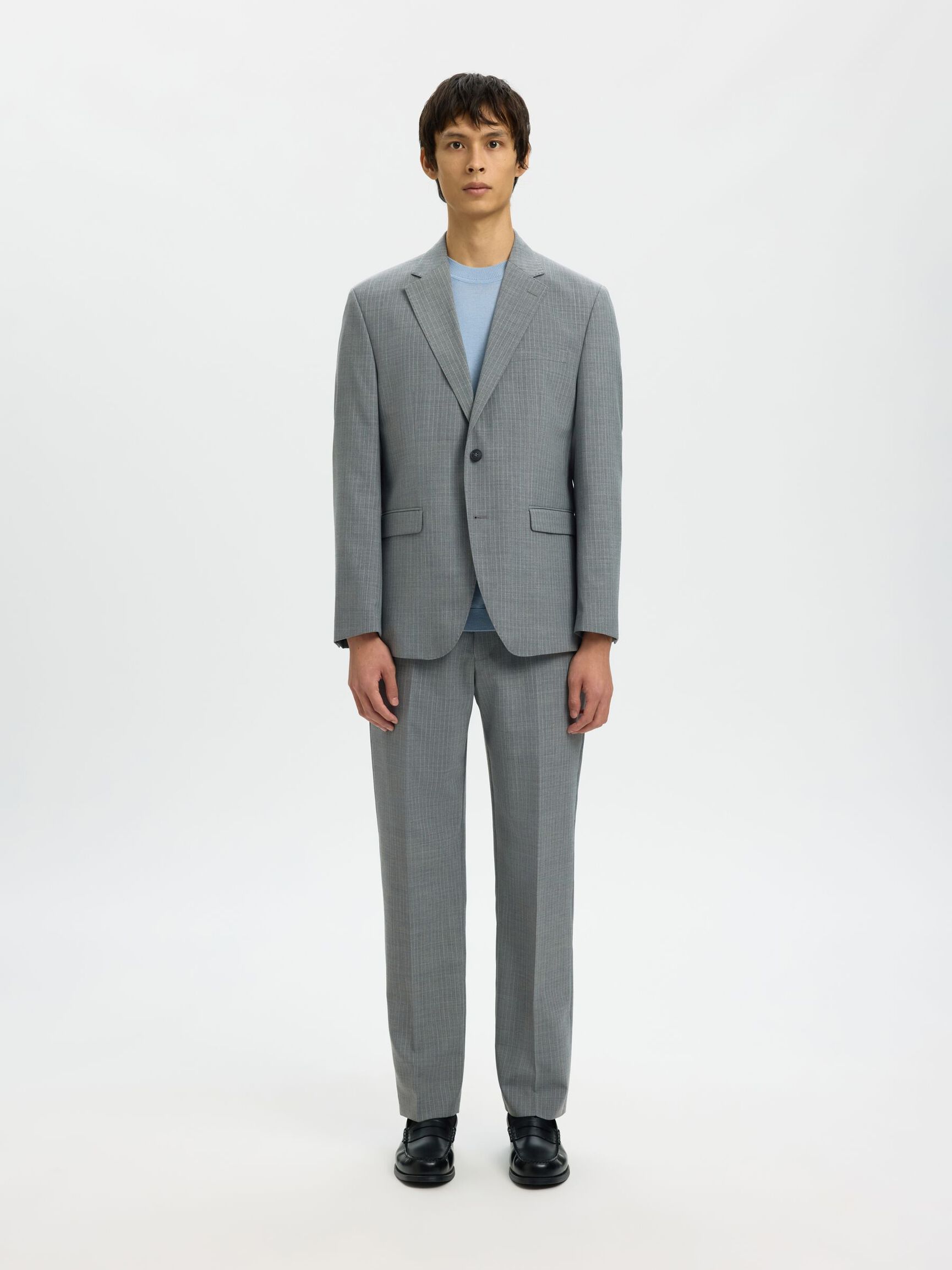 ULLBLANDING REGULAR DRESSBUKSER, Grey, highres