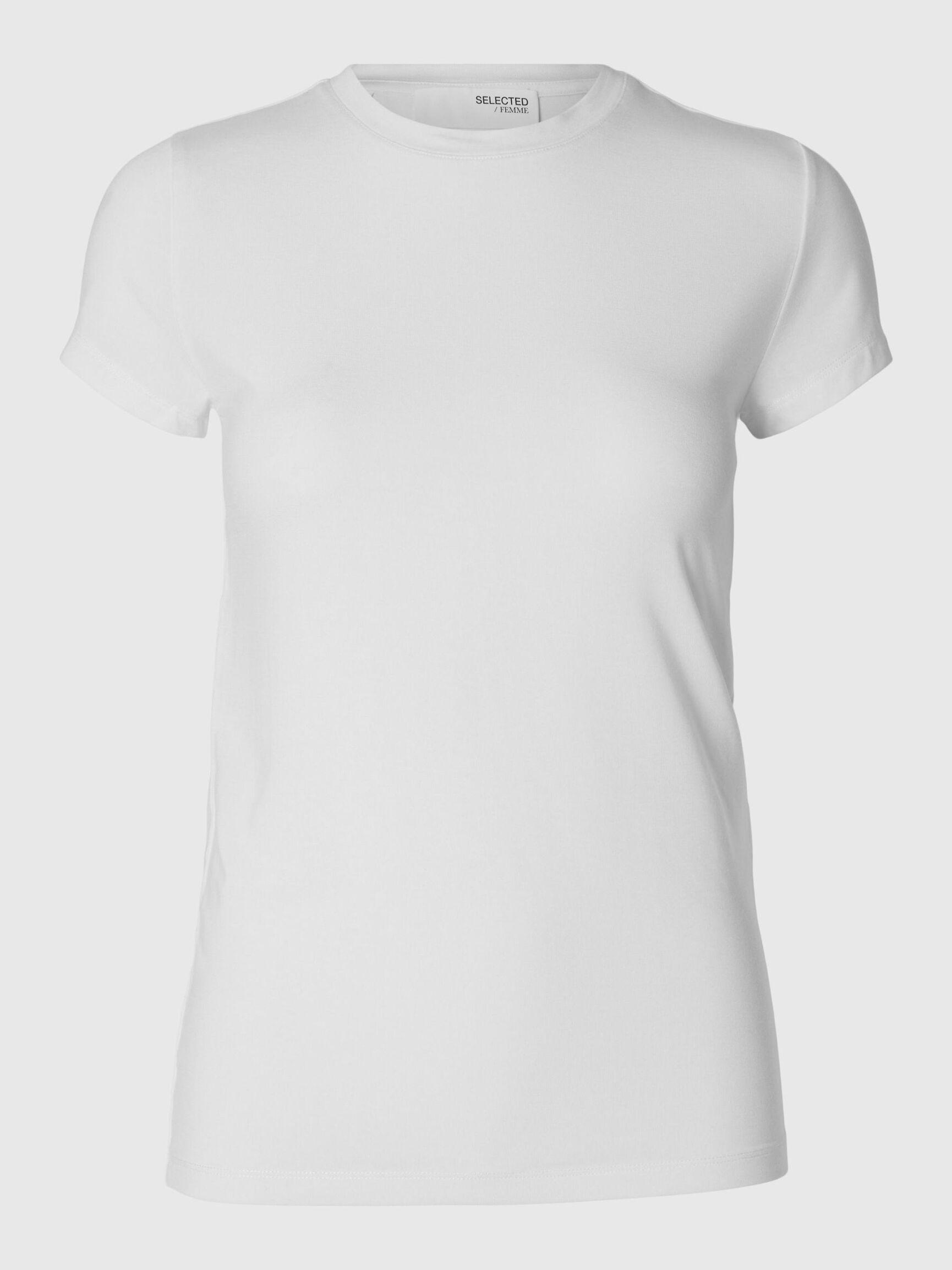 COUPE SLIM T-SHIRT RAS DU COU, Snow White, highres