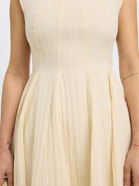 CAP SLEEVE MINI DRESS, Birch, highres