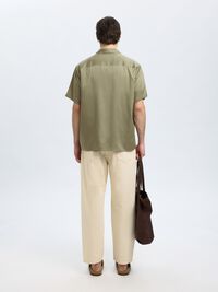 SATIN SHORT SLEEVED SHIRT, Vetiver, highres