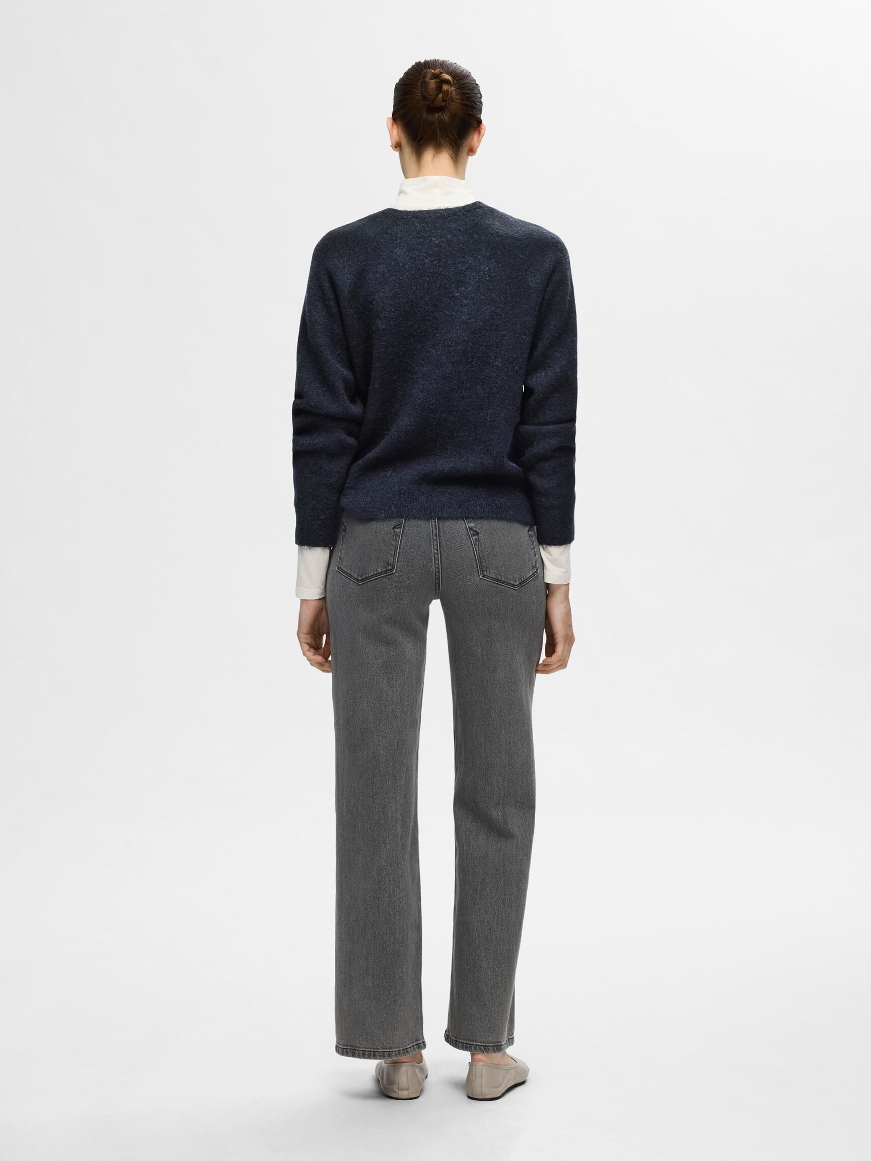 WOLLGEMISCH V-AUSSCHNITT PULLOVER, Dark Sapphire, highres