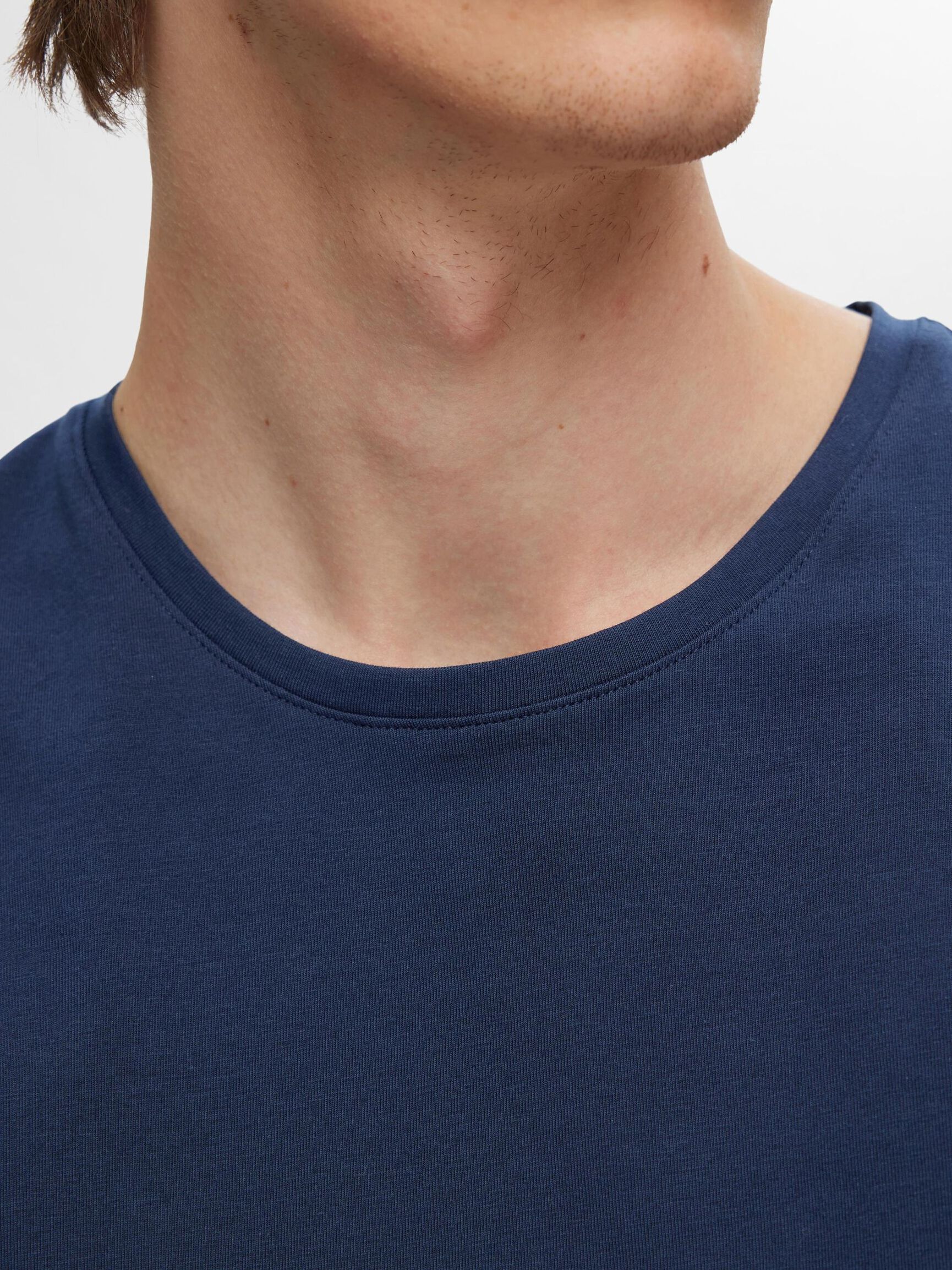 3-PACK COTTON T-SHIRT, Navy Blazer, highres