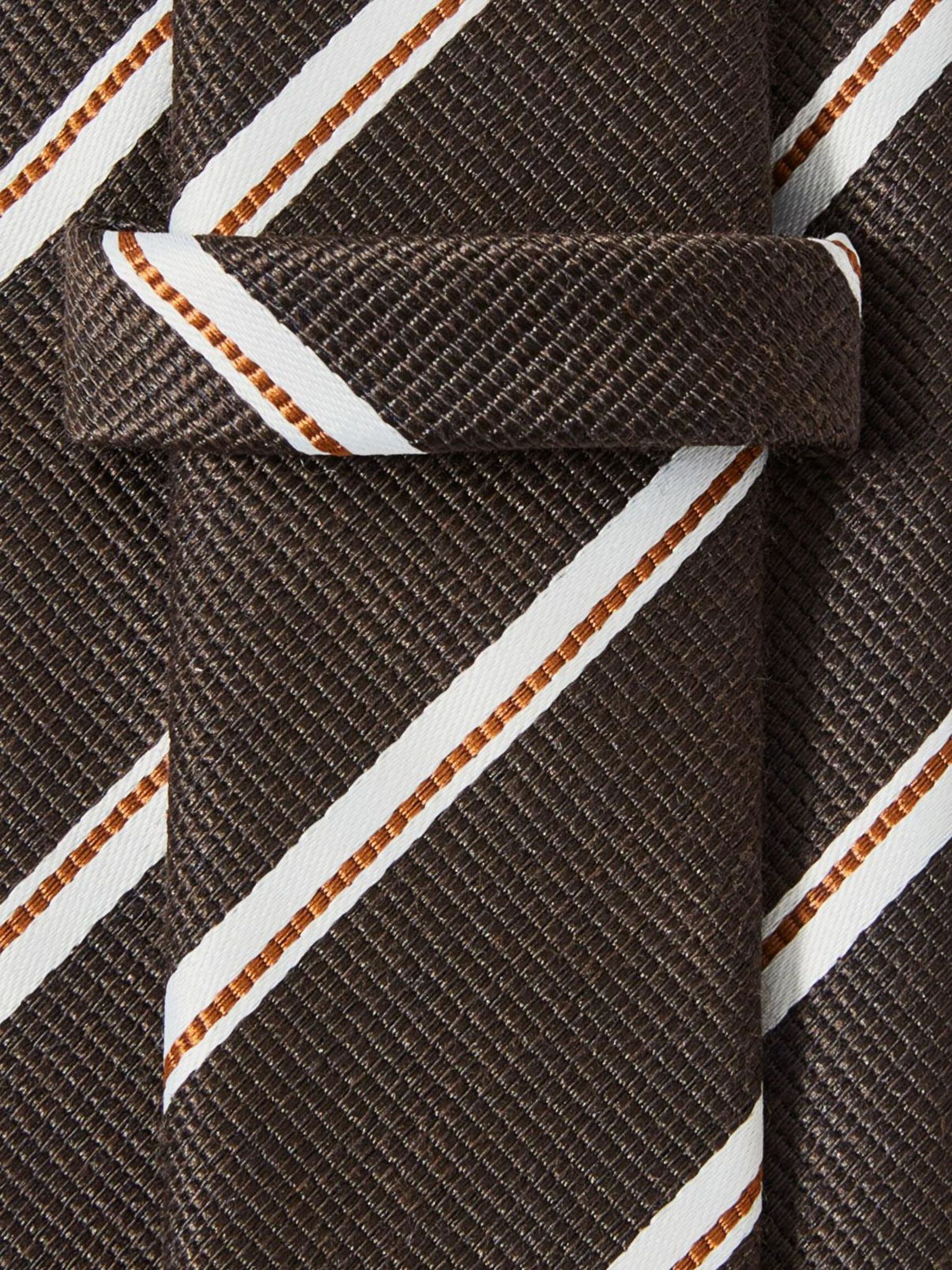 STRIPED TIE, Chocolate Torte, highres