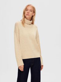 WOLLGEMISCH ROLLKRAGEN PULLOVER, Off. White Melange, highres