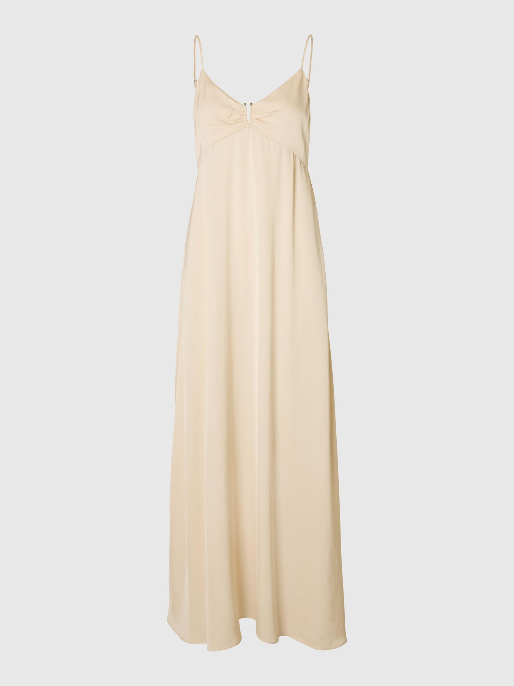 SLEEVELESS MAXI DRESS, Sandshell, highres