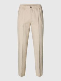 MEZCLA DE LINO PANTALONES DE TRAJE, Oatmeal, highres