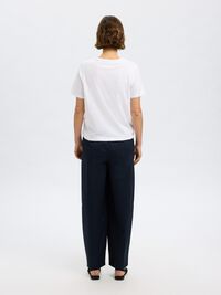 DETAILED 100% BAUMWOLL T-SHIRT, Bright White, highres