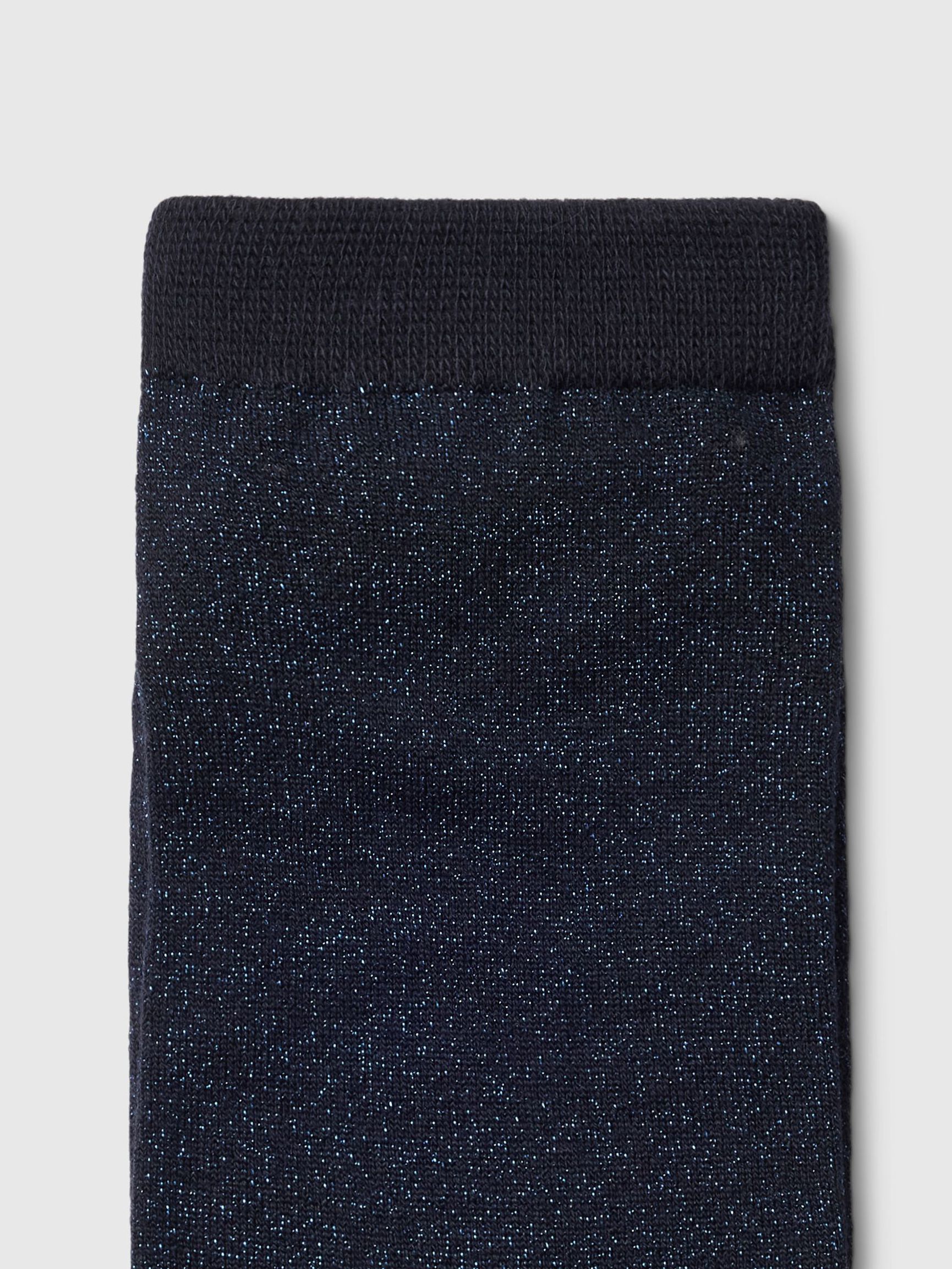 GLITZER GESTRICKTE SOCKEN, Dark Sapphire, highres