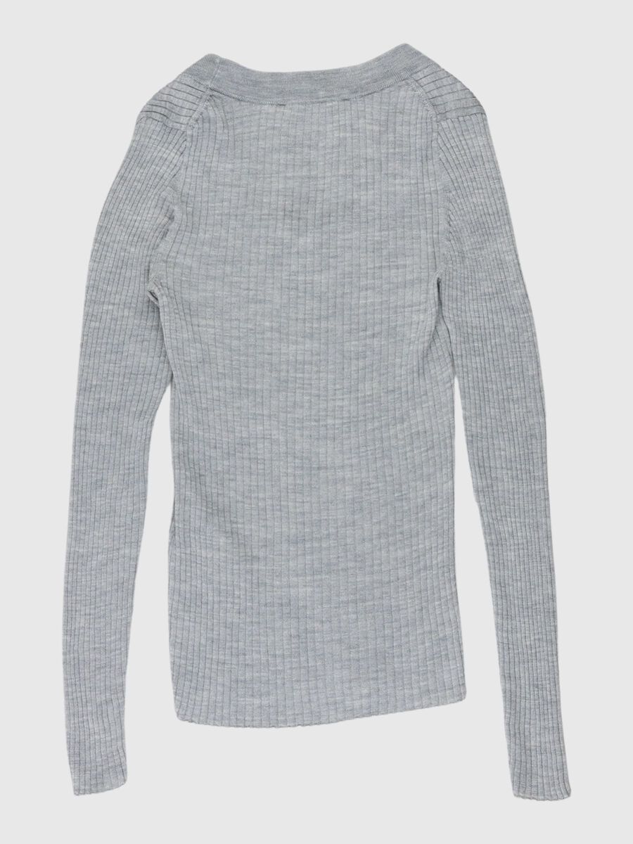 Selected FIGURBETONTES PULLOVER, Light Grey Melange, highres - 80000282_LightGreyMelange_002.jpg